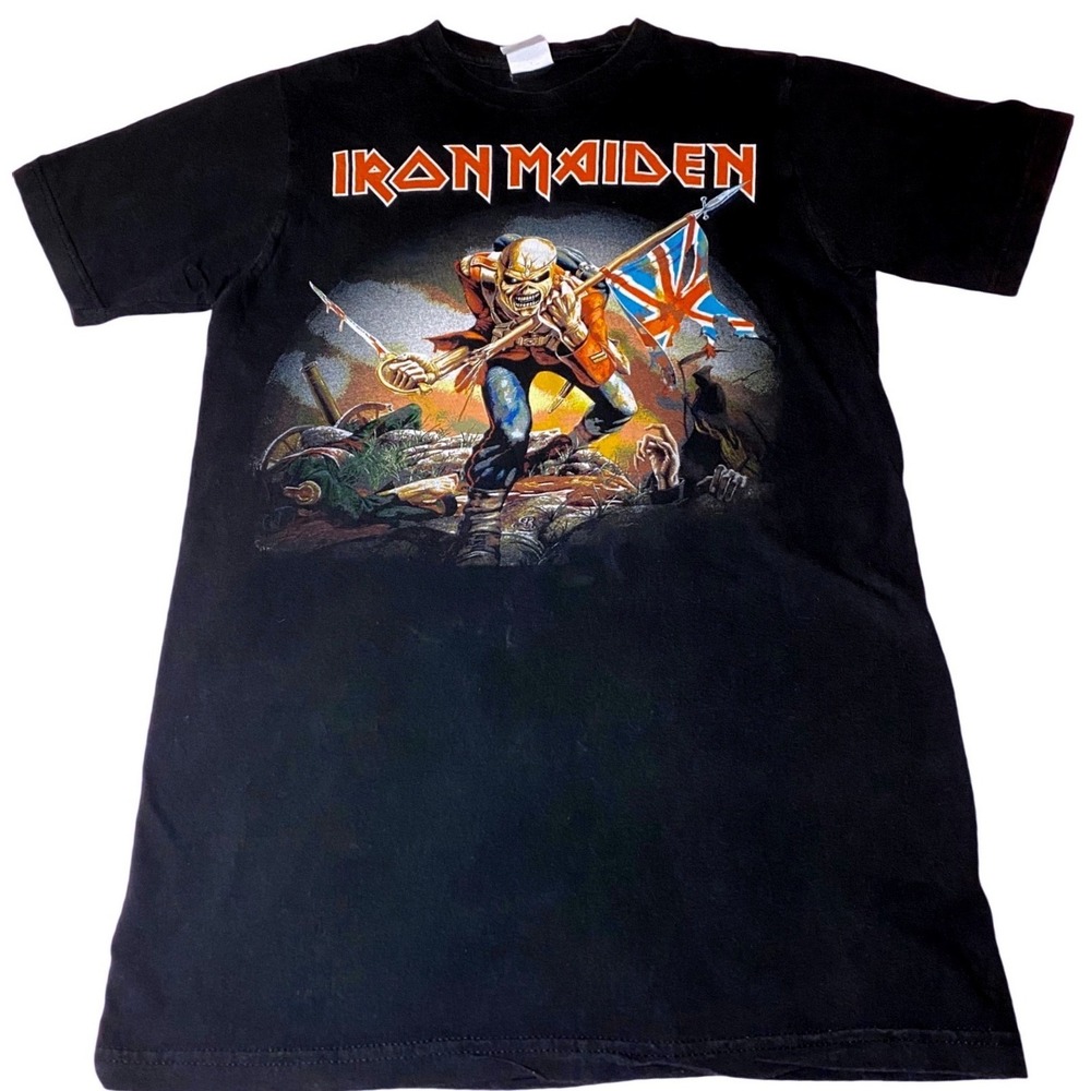 Iron Maiden The Trooper Band Tee‎ Mens Medium Y2K Bay Island Sportswear